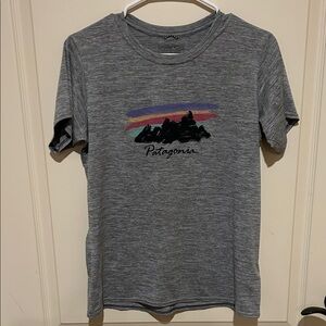Patagonia Heather Gray Mountain Graphic Tee